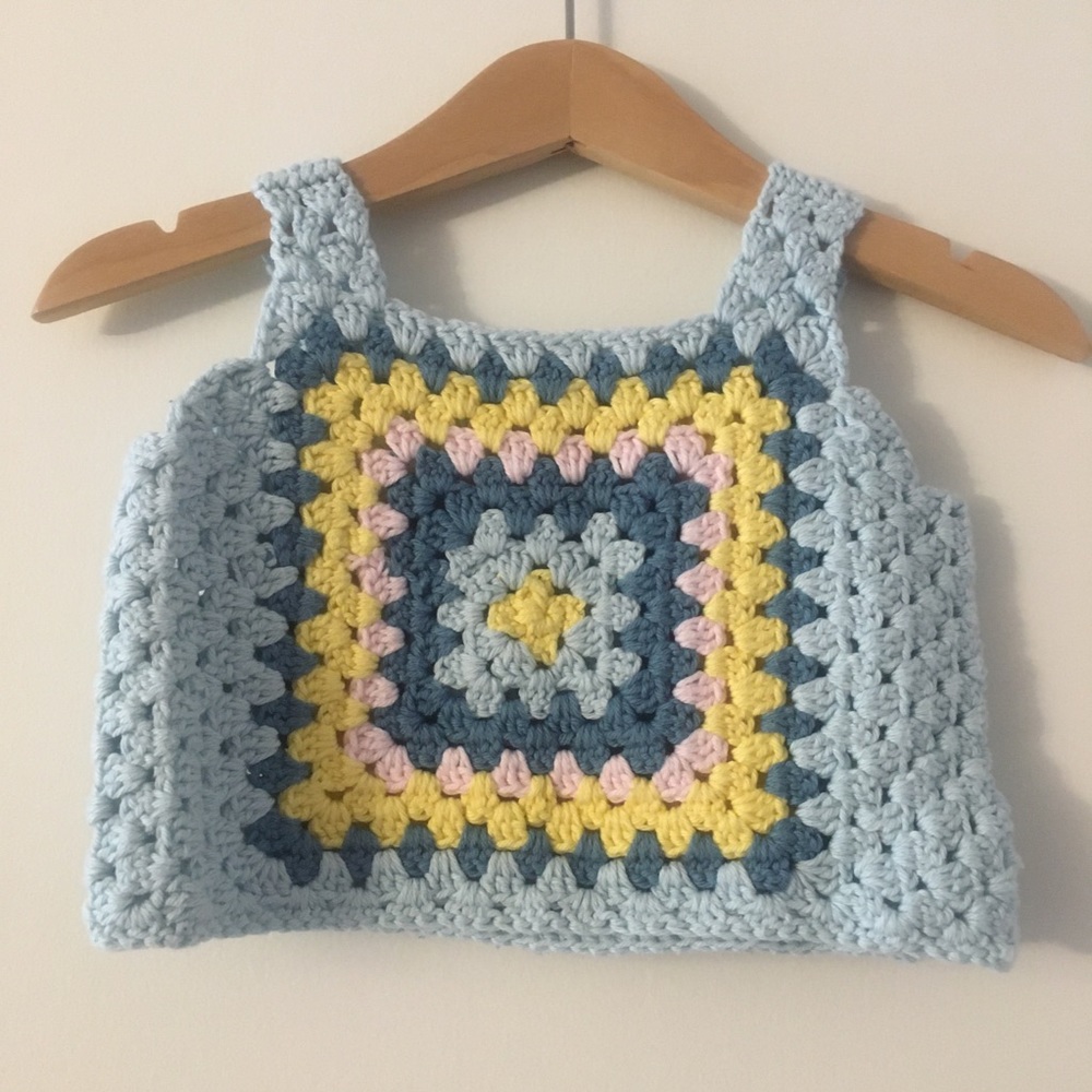 Hand knitted Baby Vest Camisole 12months